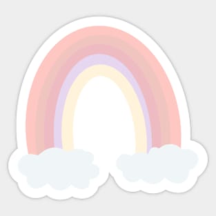 Pastel Rainbow Illustration Sticker